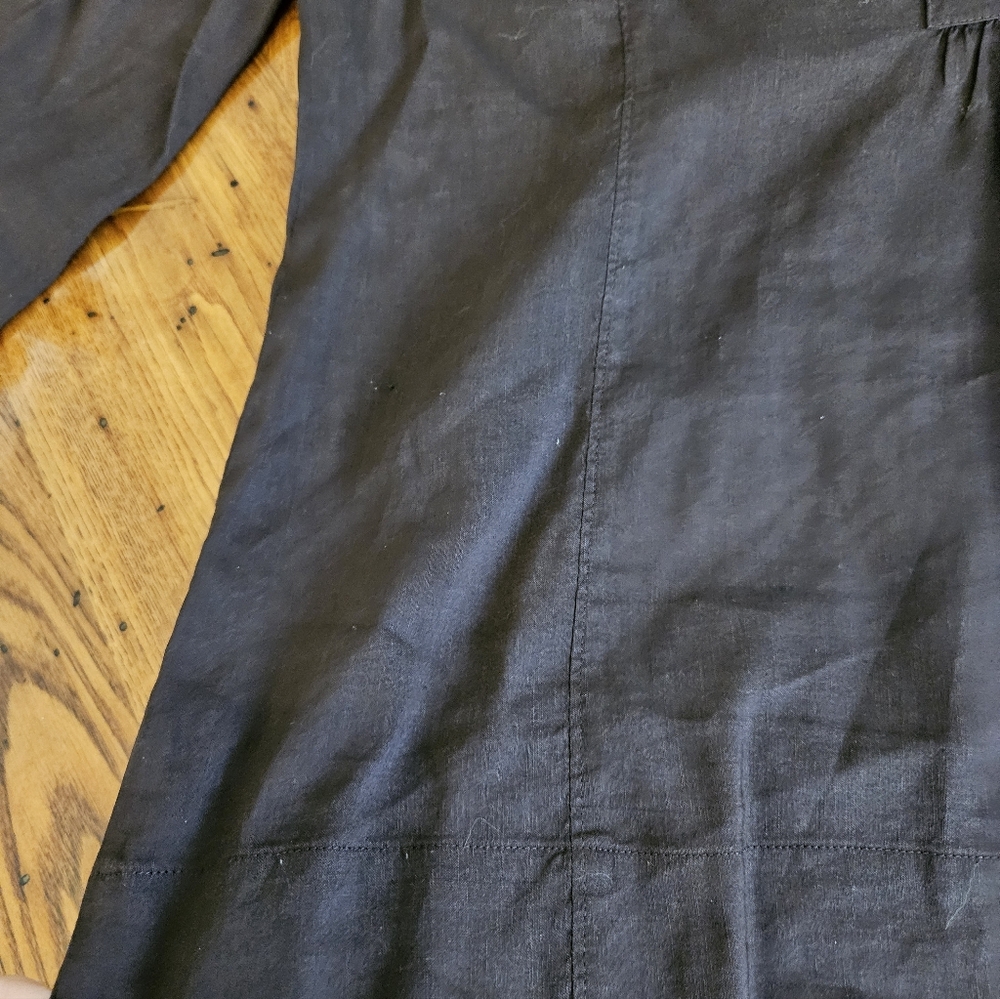 NWOT Eileen Fisher Brown Collarless Linen Shirt Jacket Size L - Picture 4 of 6